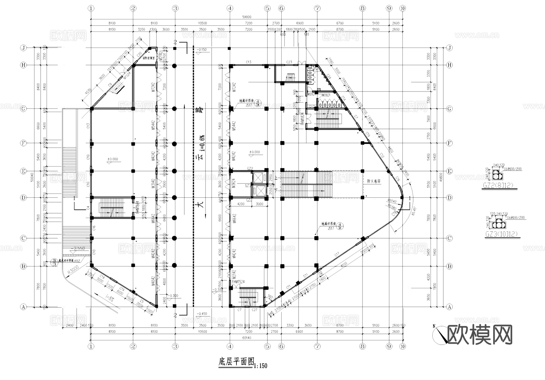大型农贸市场住宅综合楼建筑CAD施工图集cad施工图