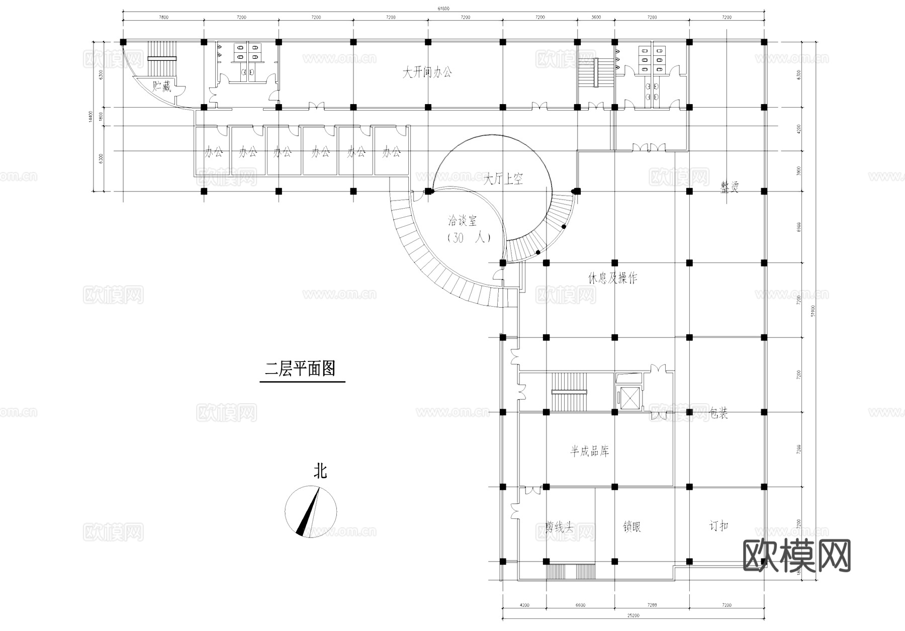 工业厂房车间大楼建筑CAD施工图集cad施工图