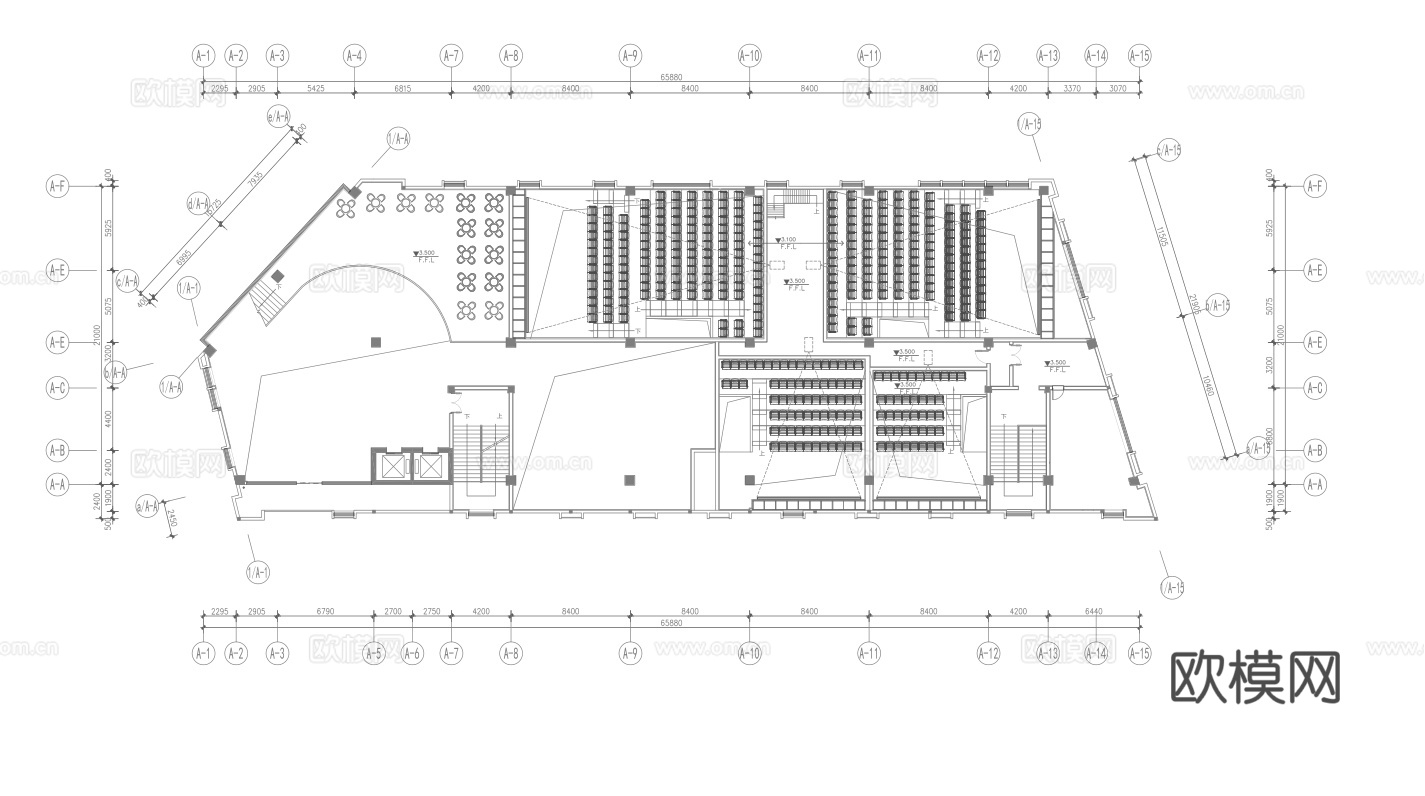 电影院  最新全套施工图设计cad施工图cad施工图