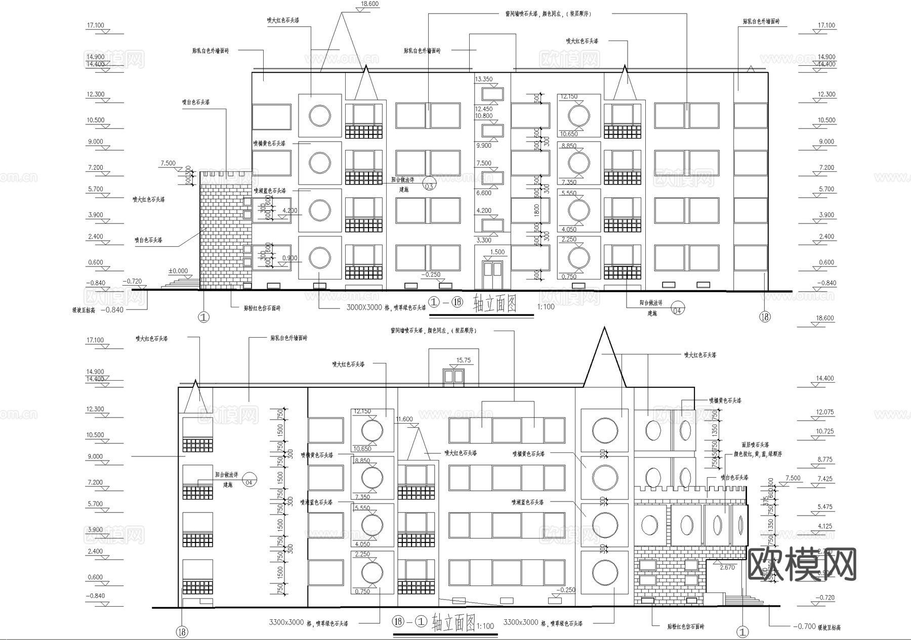 幼儿园建筑 四层托儿所带地下室cad施工图