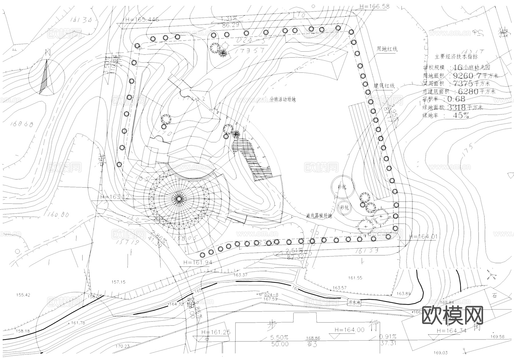 县机关幼儿园建筑CAD施工图cad施工图