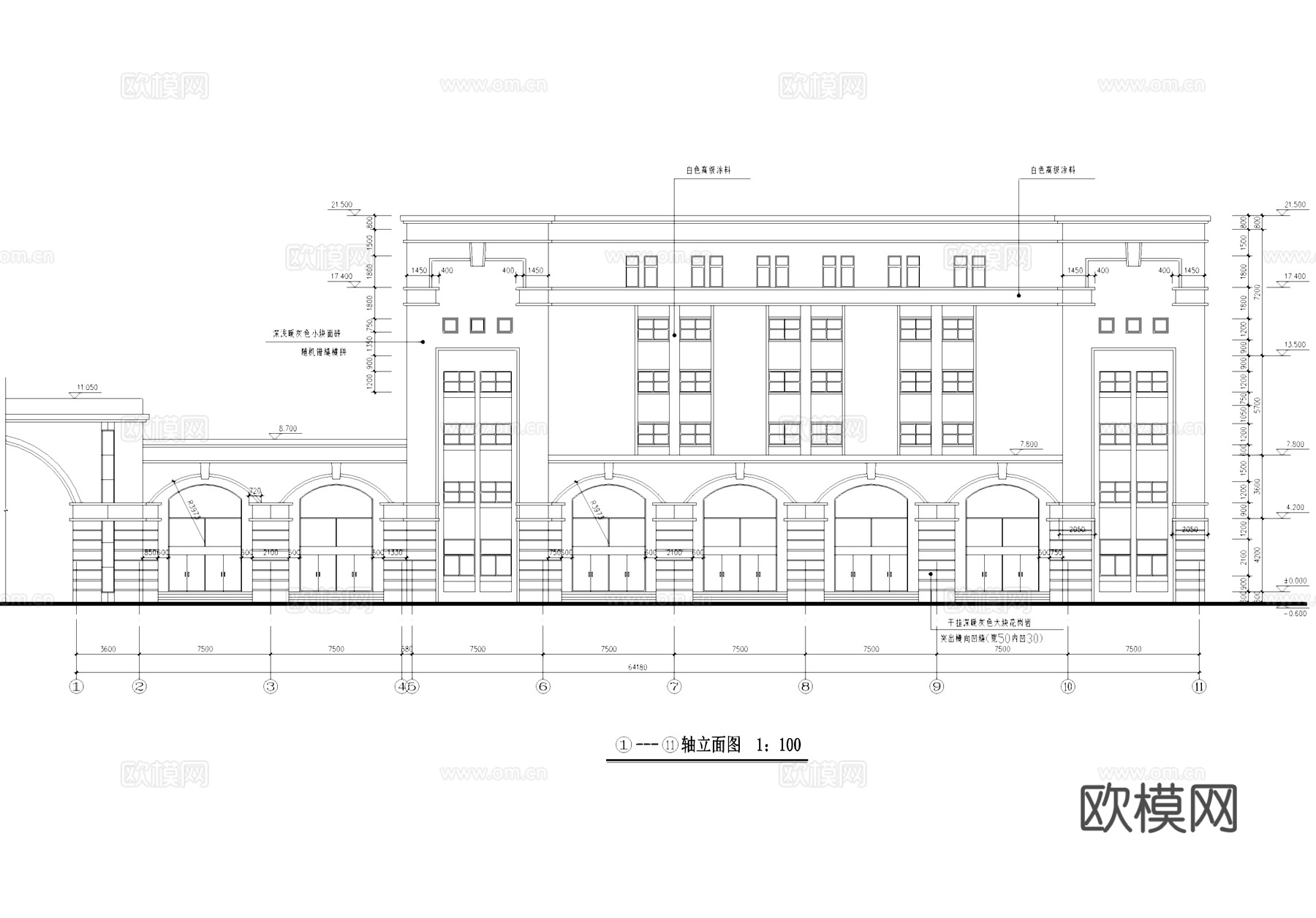 药品工业厂房仓库建筑CAD施工图cad施工图