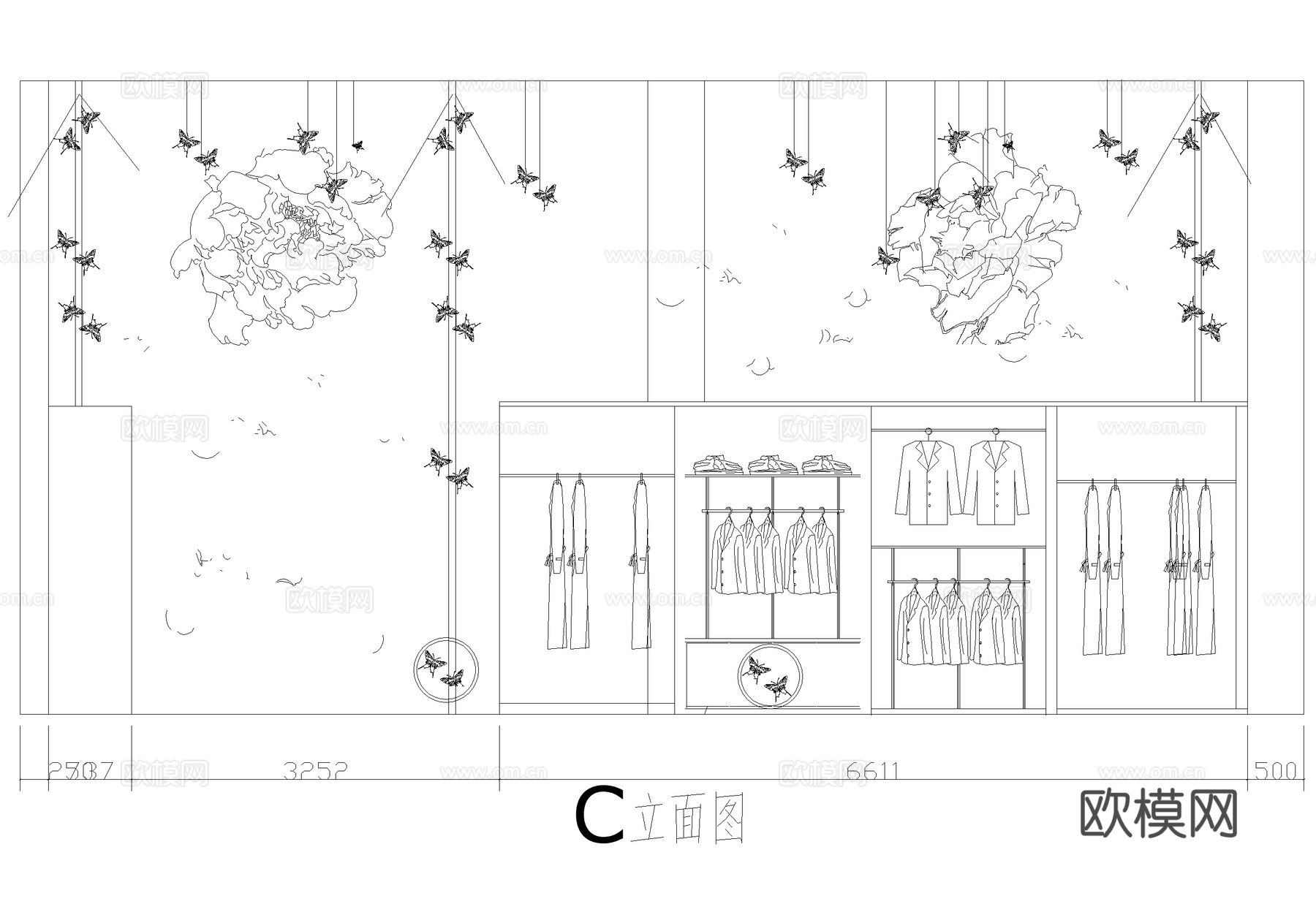 服装店 商铺服饰店 专卖店cad施工图