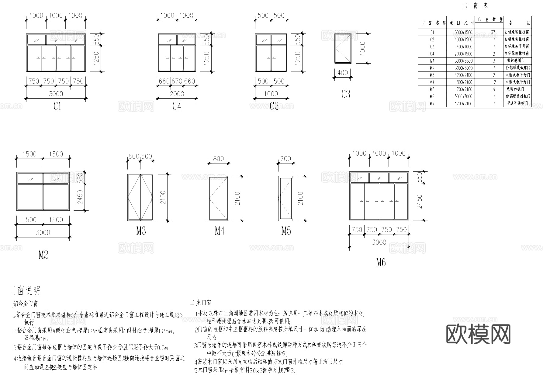 四层丙类生产厂房车间工业建筑CAD施工图cad施工图