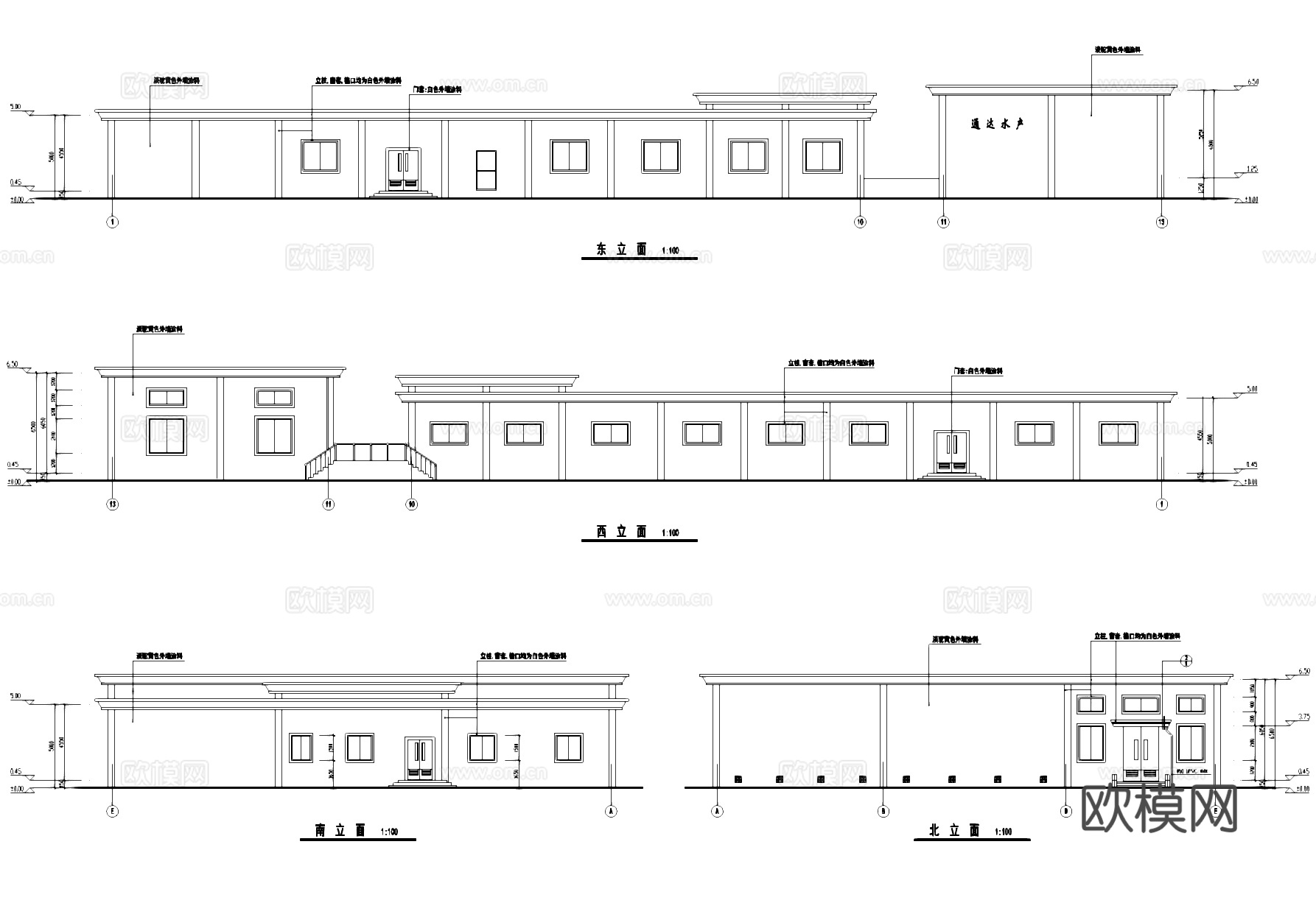 水产公司冷藏库冷冻间工业建筑CAD施工图cad施工图