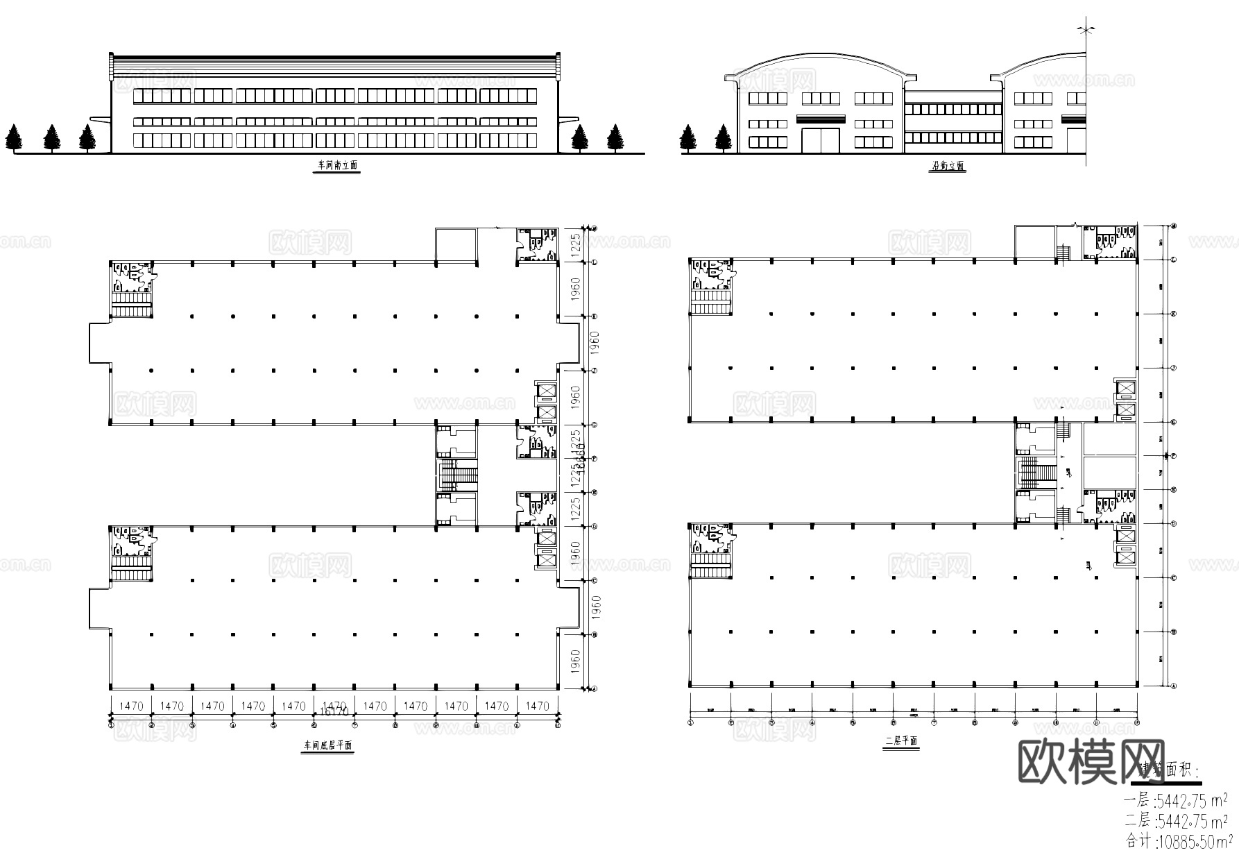 工业厂房园区初步设计建筑规划CAD施工图cad施工图