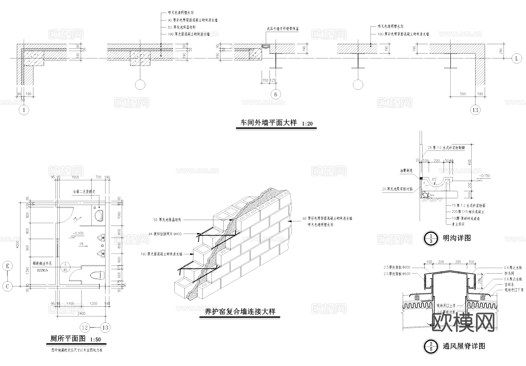 工业车间配电间建筑规划CAD施工图集cad施工图