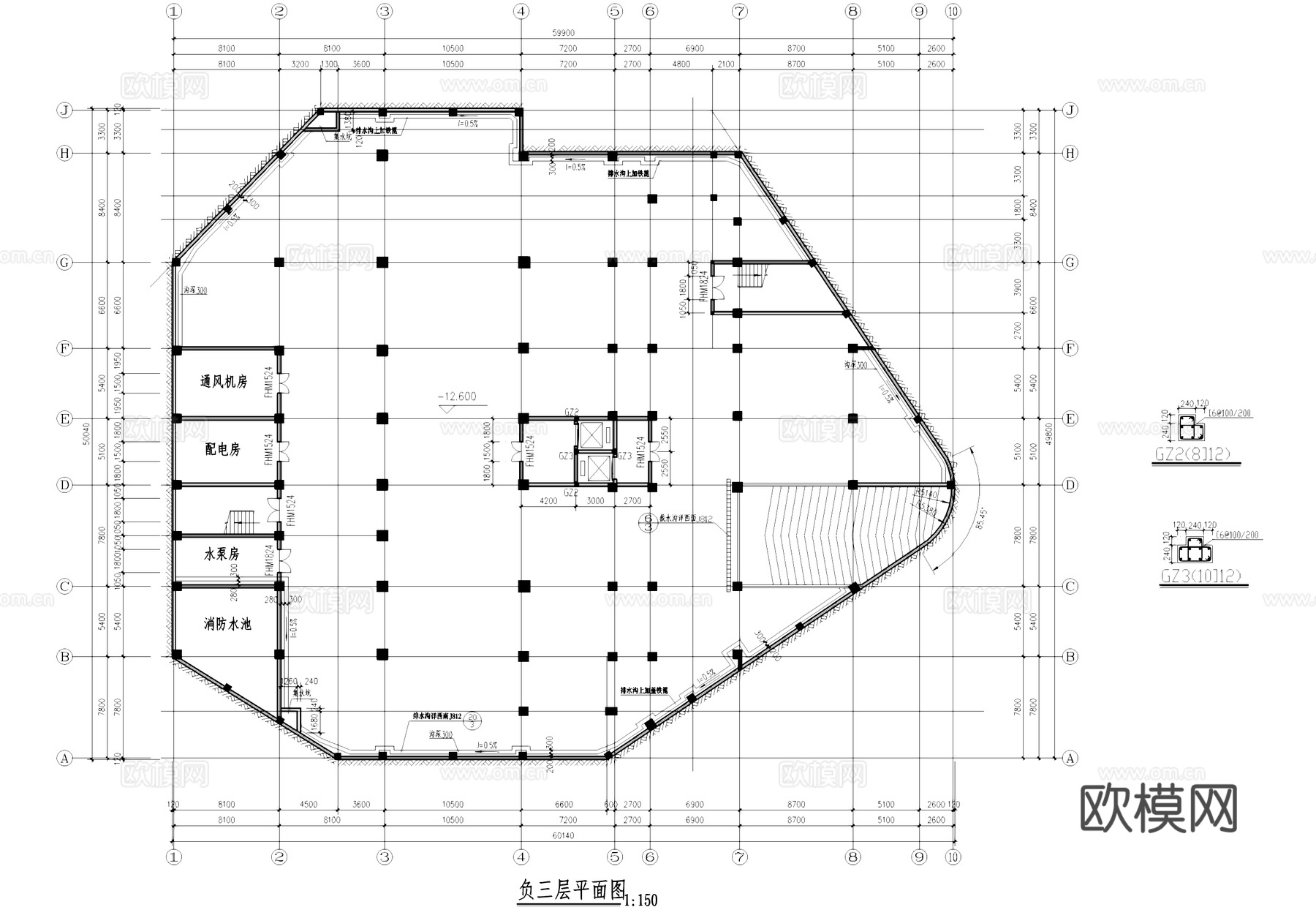 大型农贸市场住宅综合楼建筑CAD施工图集cad施工图