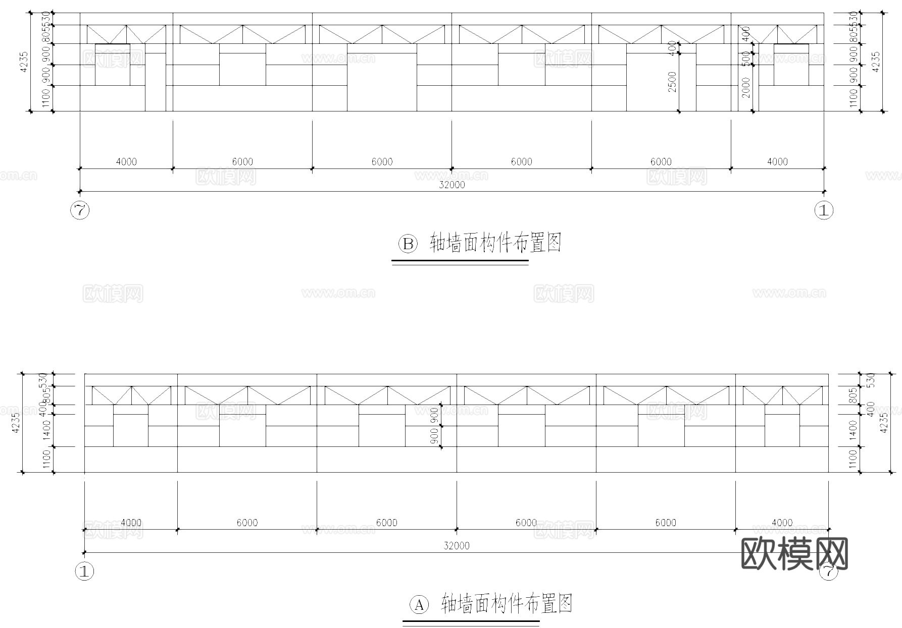 单层工地临时设施仓库办公工业建筑CAD施工图cad施工图