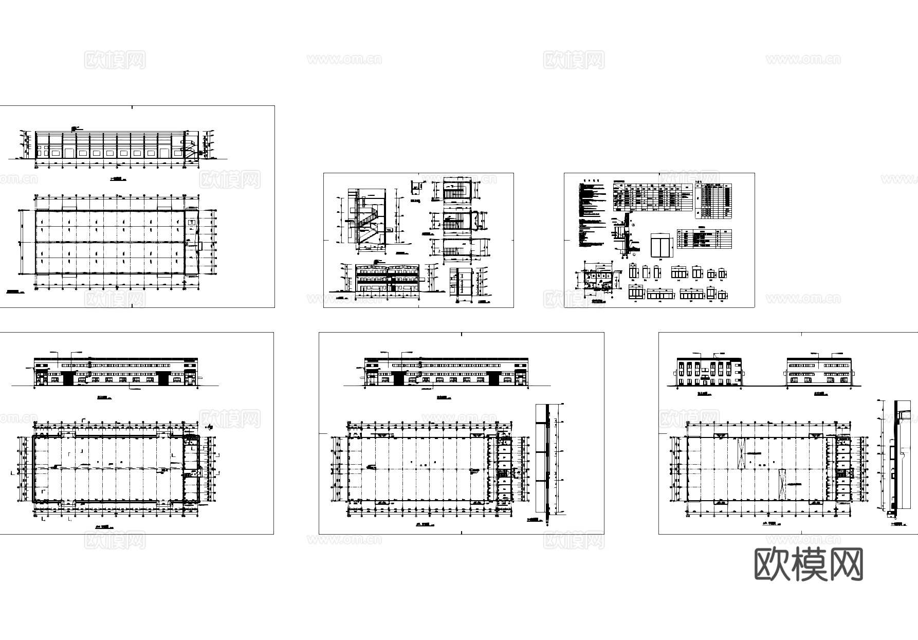 工业车间厂房建筑CAD施工图cad施工图