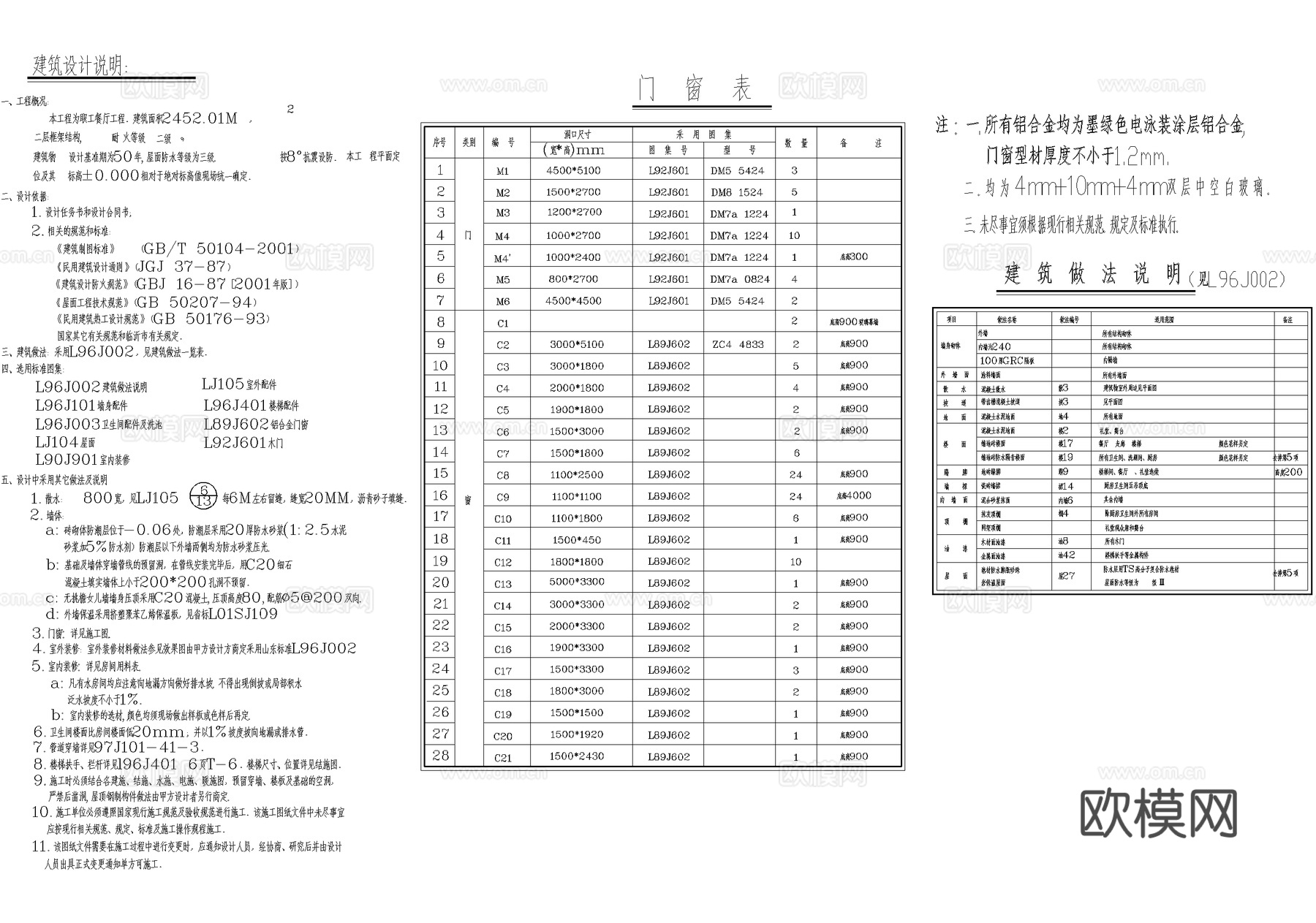 二层职工餐厅建筑 员工餐厅食堂cad施工图