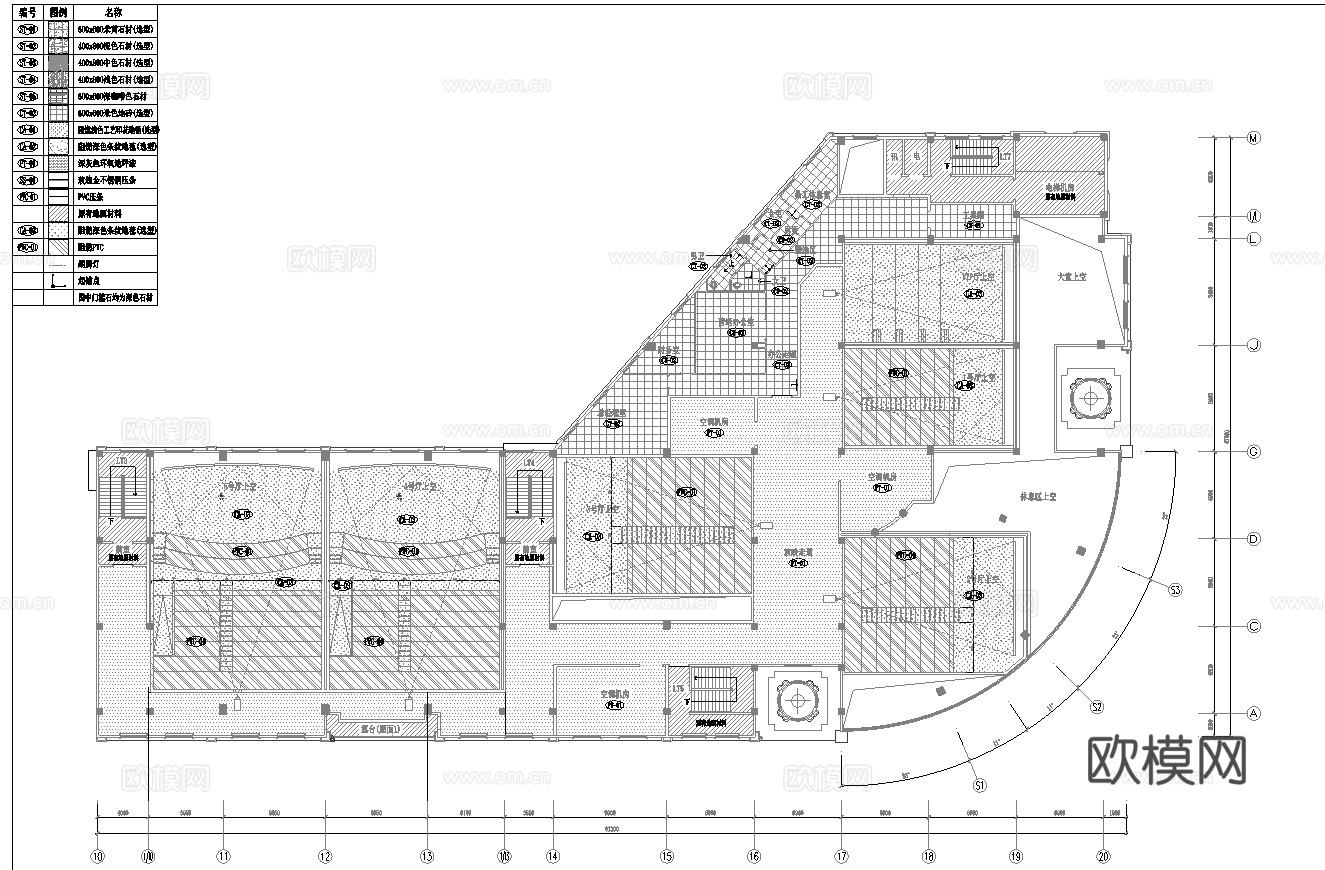电影院 最新全套施工图设计cad施工图