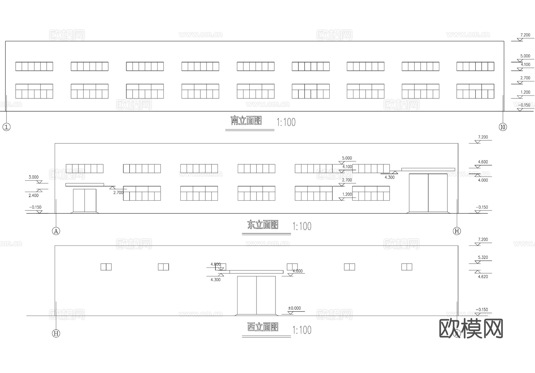 单层钢结构车间厂房工业建筑CAD施工图cad施工图