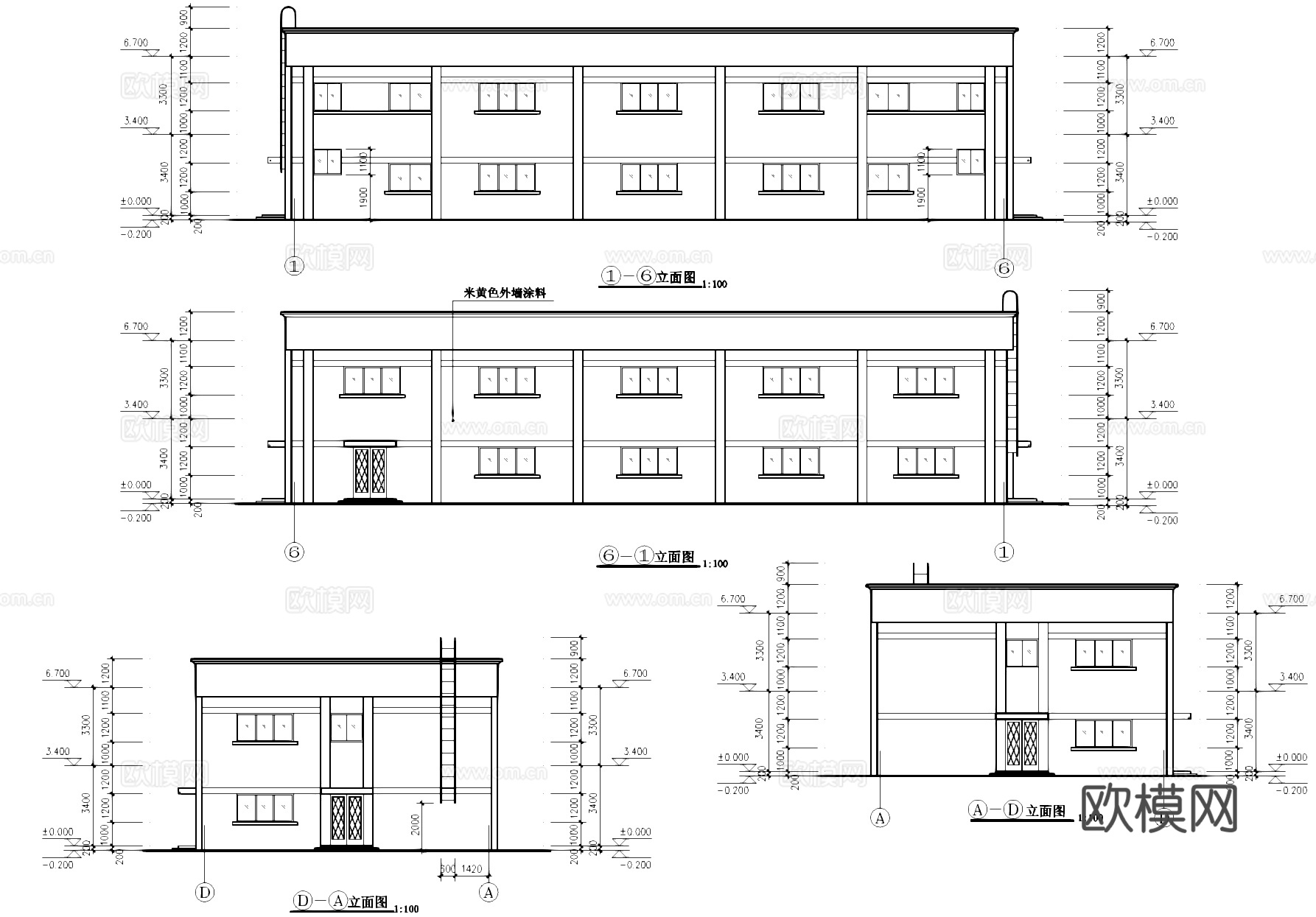 精密仪表厂房车间工业建筑CAD施工图cad施工图