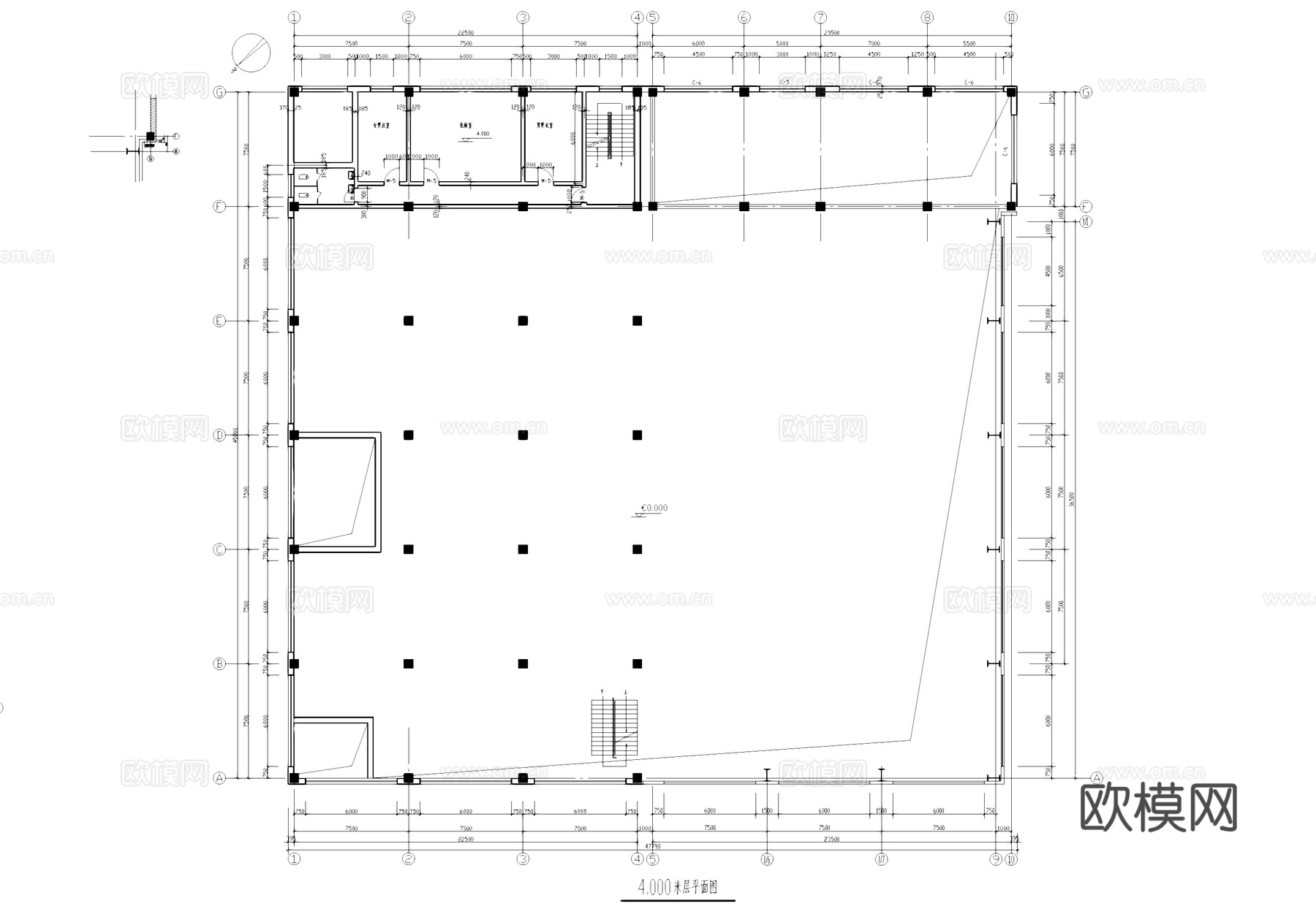 糖厂糖化车间厂房工业建筑CAD施工图cad施工图