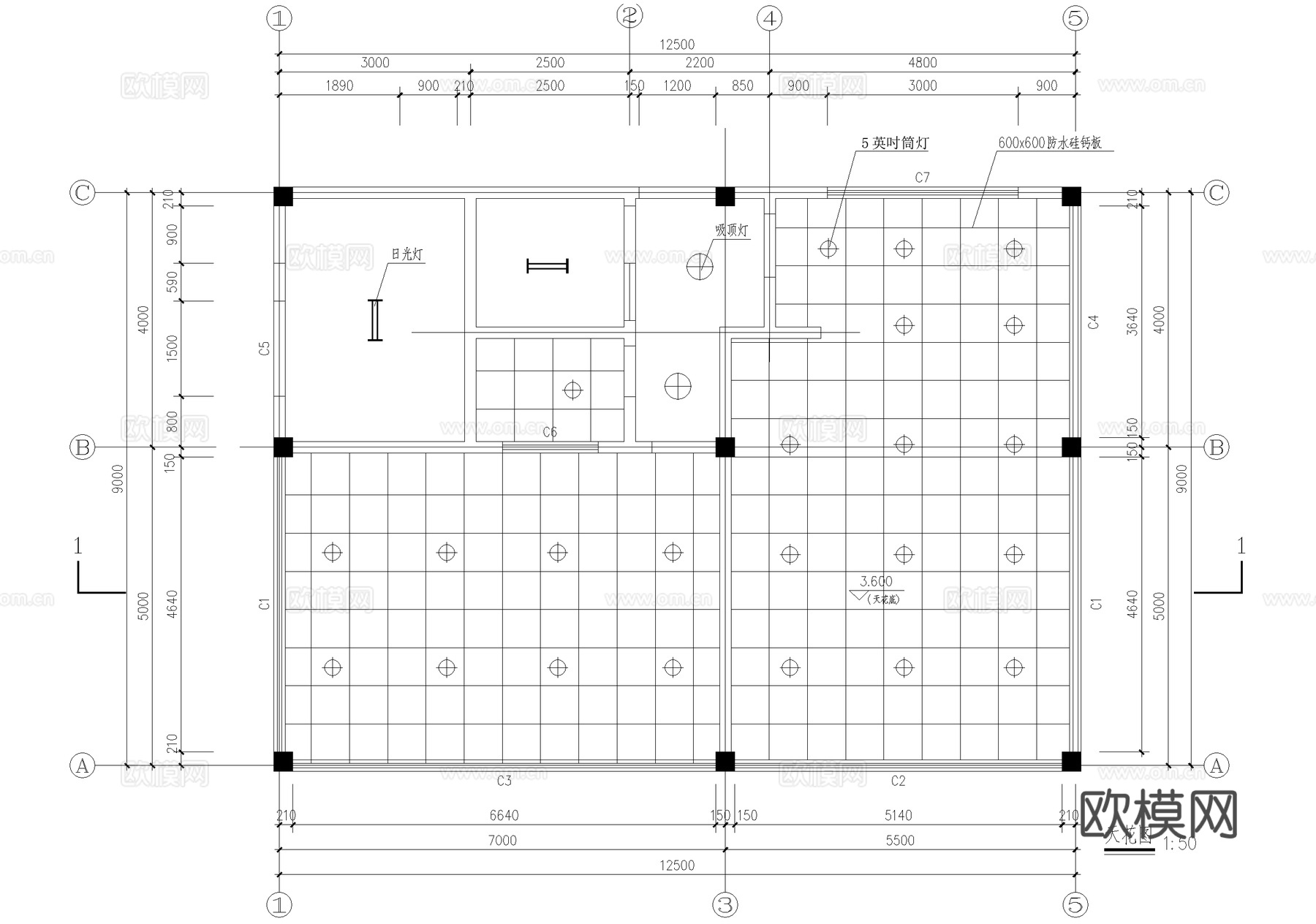 单层公共厕所建筑 卫生间洗手间 报刊管理室cad施工图