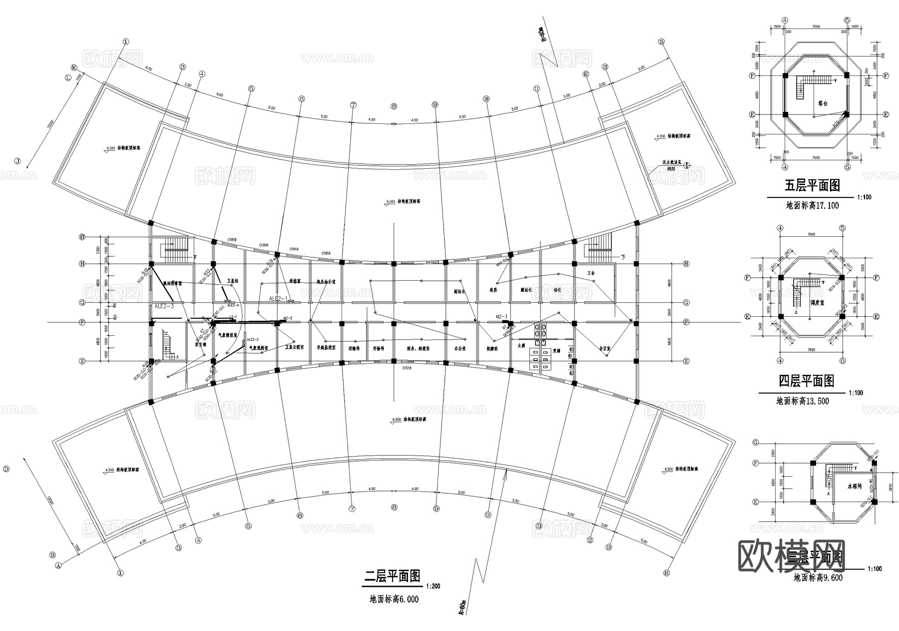 航站楼消防平面图 烟感报警系统图cad施工图cad施工图