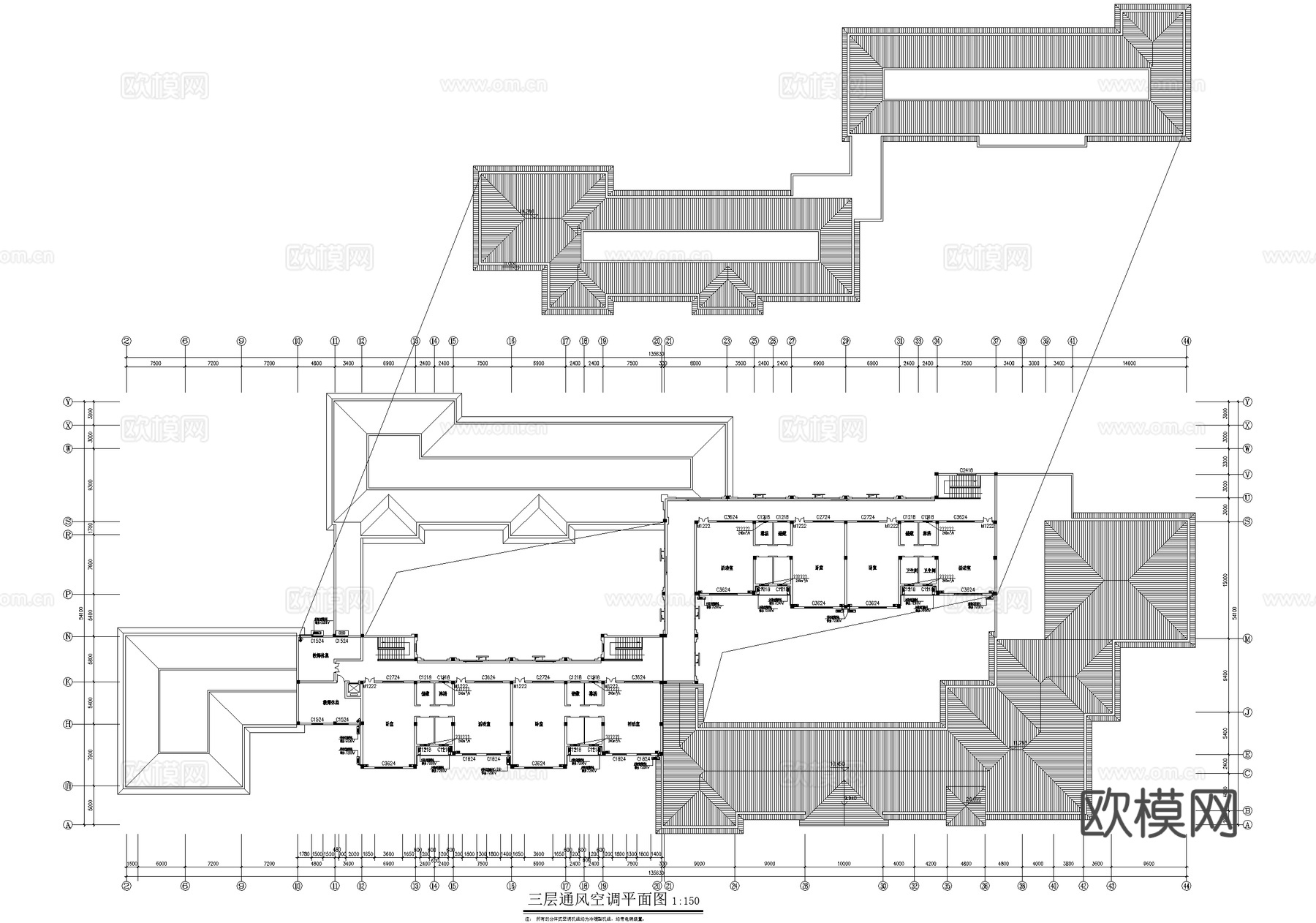 幼儿园建筑 三层托儿所塔楼cad施工图