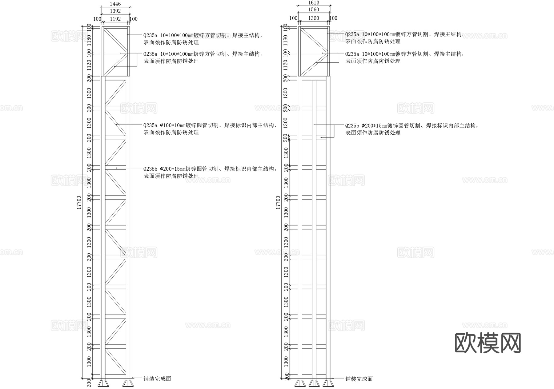 精神堡垒节点  入口标识 logocad施工图