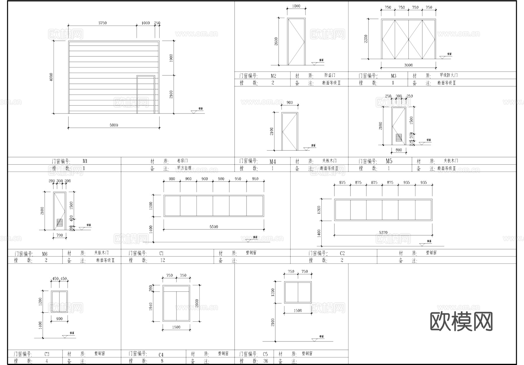 电力公司标准厂房车间工业建筑CAD施工图集cad施工图