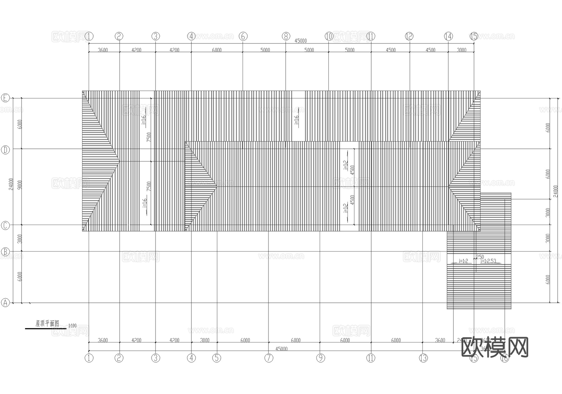 浊环水泵房浓缩池煤气清洗循环泵站厂房工业建筑cad施工图