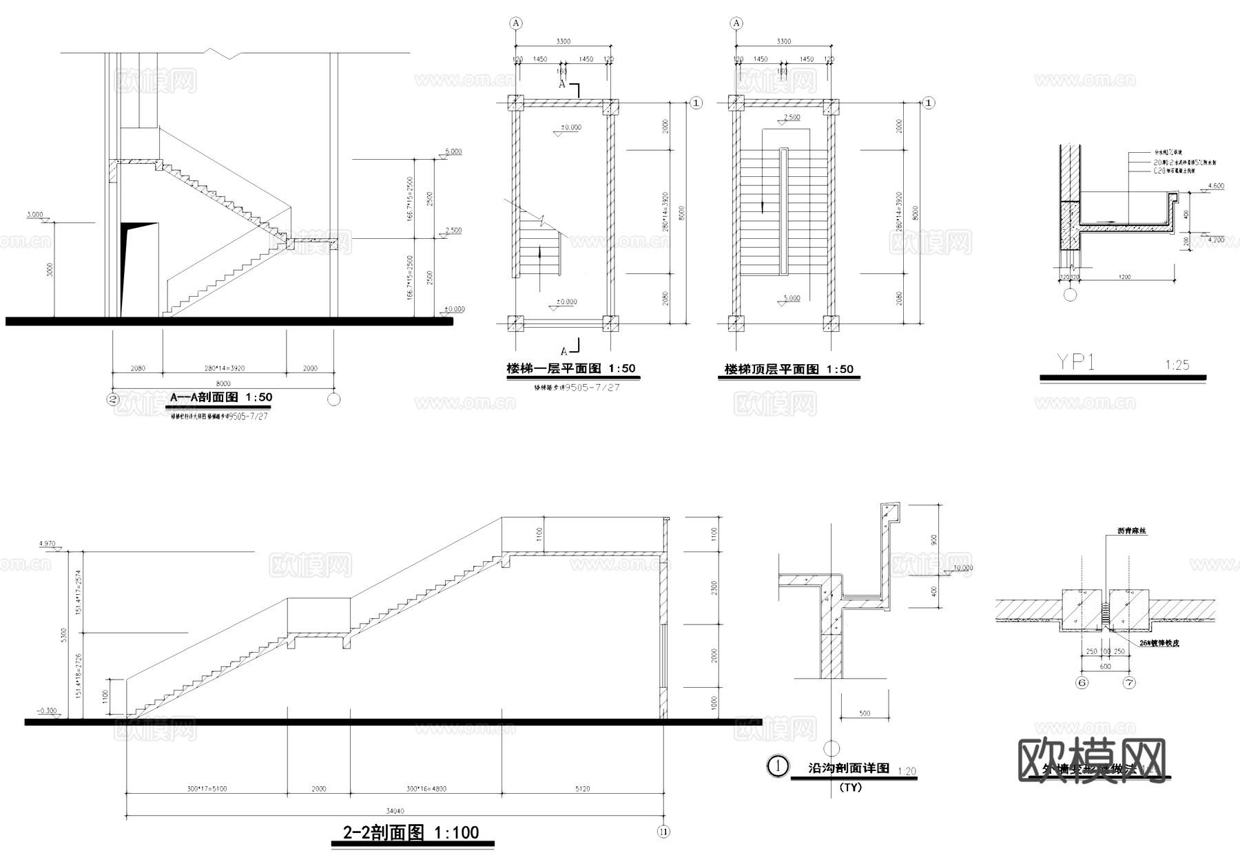 江苏正大玻纤工业厂房车间建筑CAD施工图集cad施工图