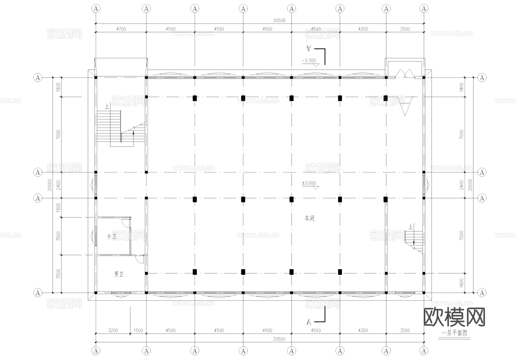 工业厂房办公建筑规划CAD施工图cad施工图