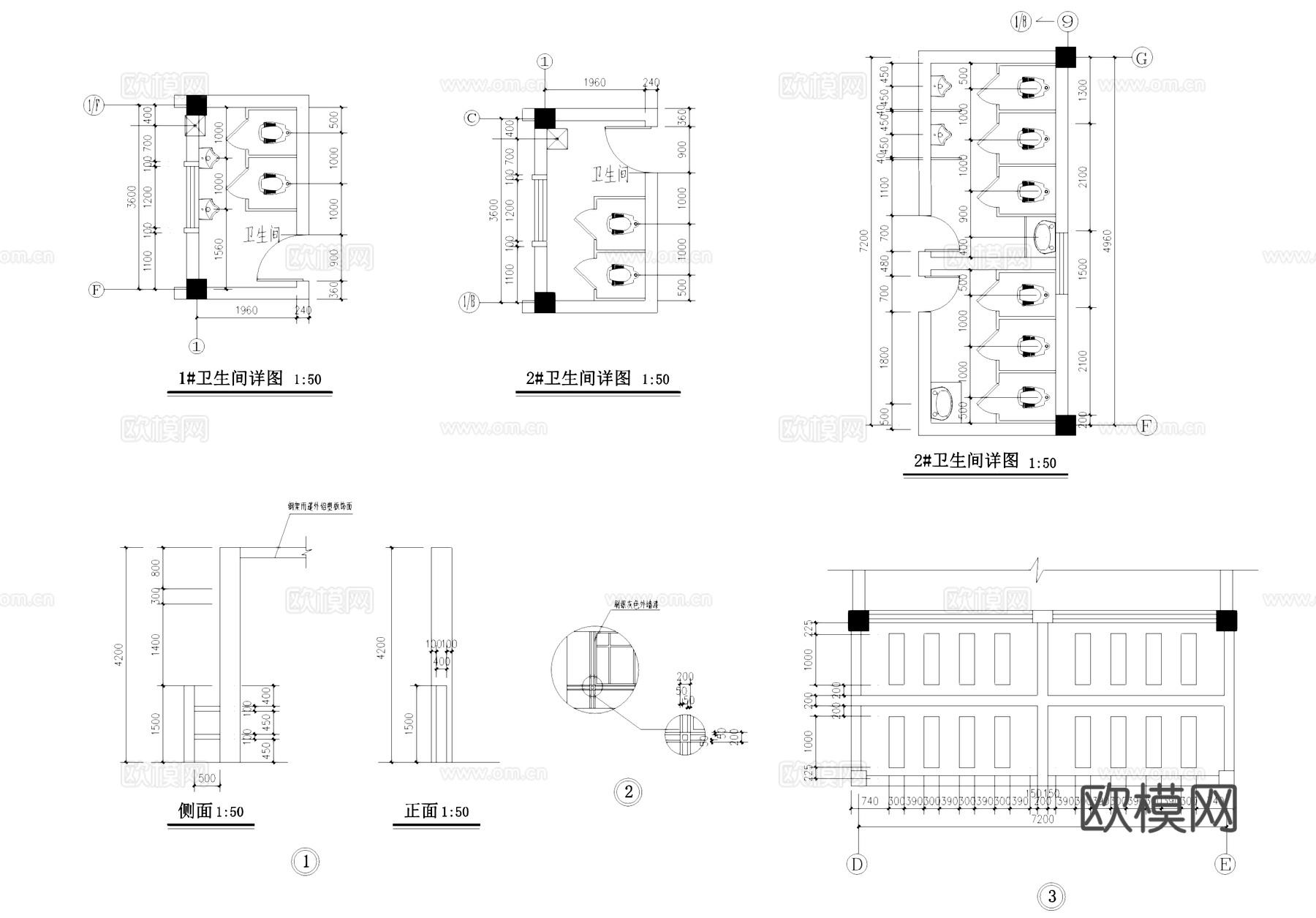 丙级工业厂房办公建筑CAD施工图cad施工图