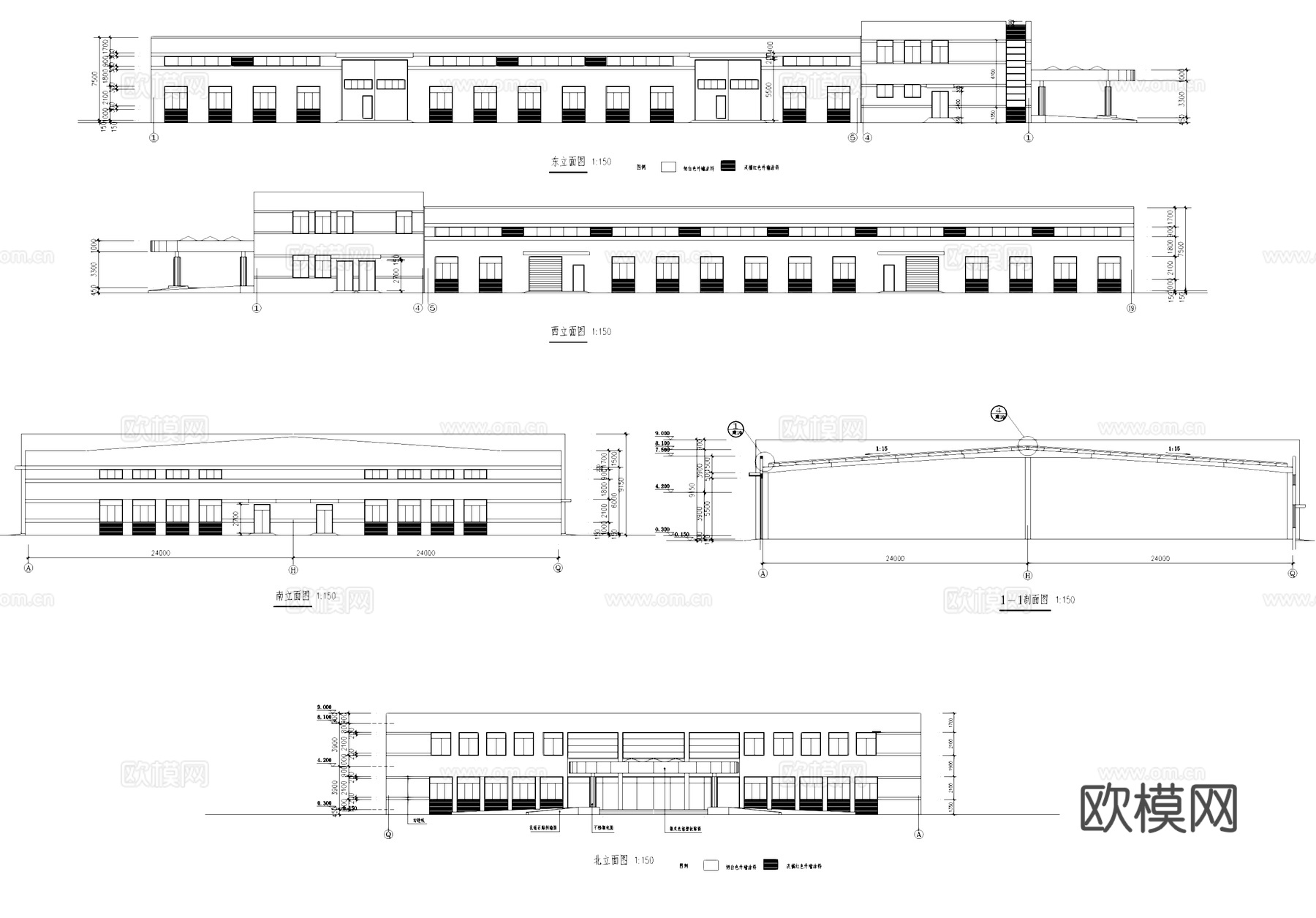 生产车间厂房工业建筑规划CAD施工图cad施工图cad施工图