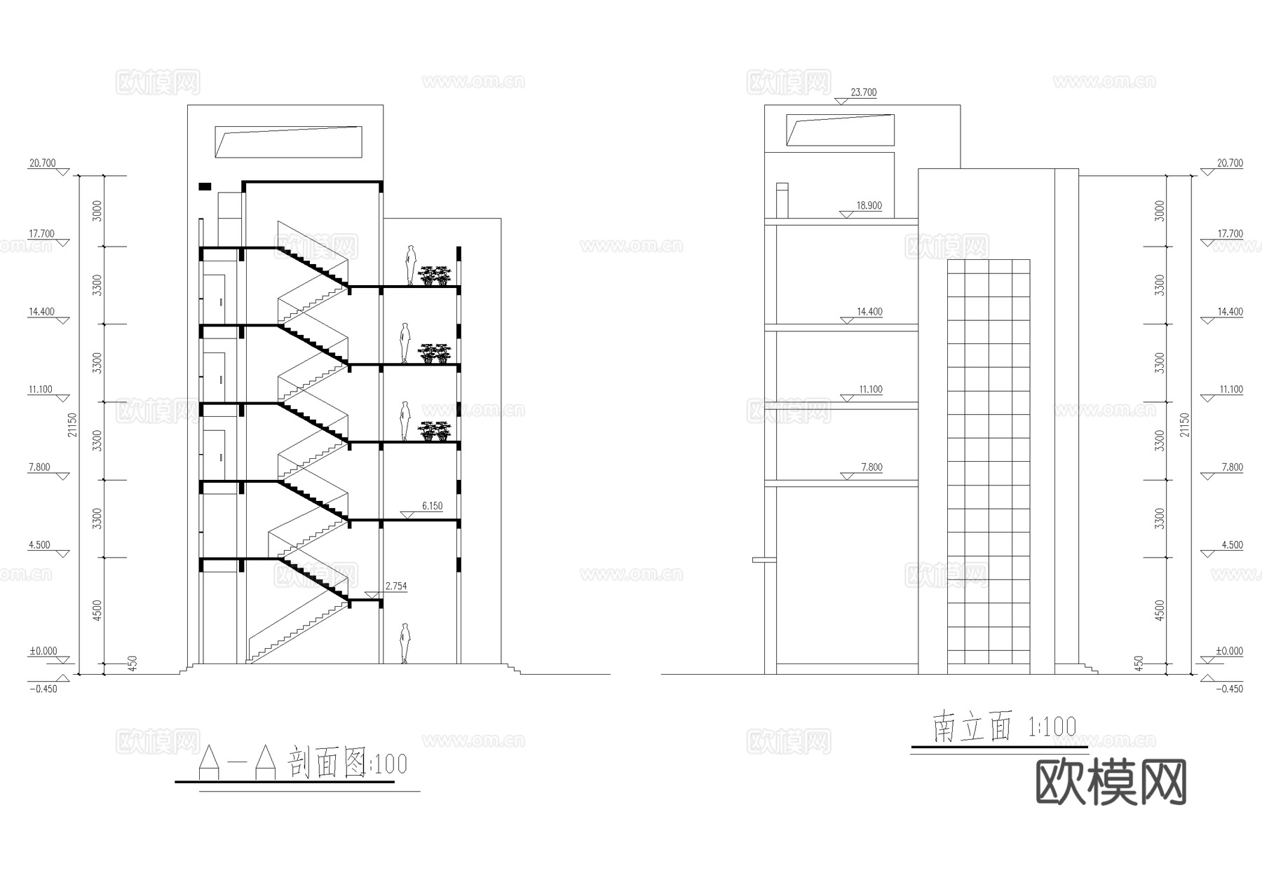 工业车间及修理车间建筑CAD施工图cad施工图