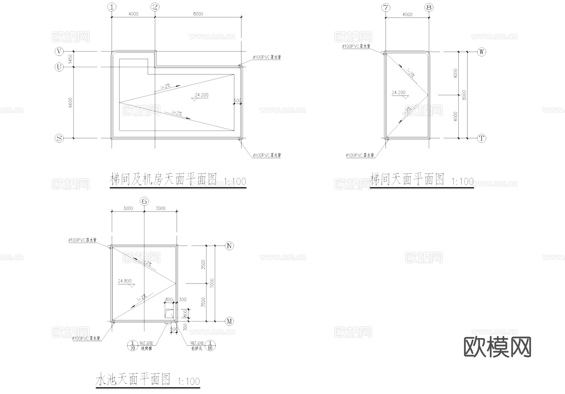 亚伦车间试验办公工业厂房建筑CAD施工图cad施工图