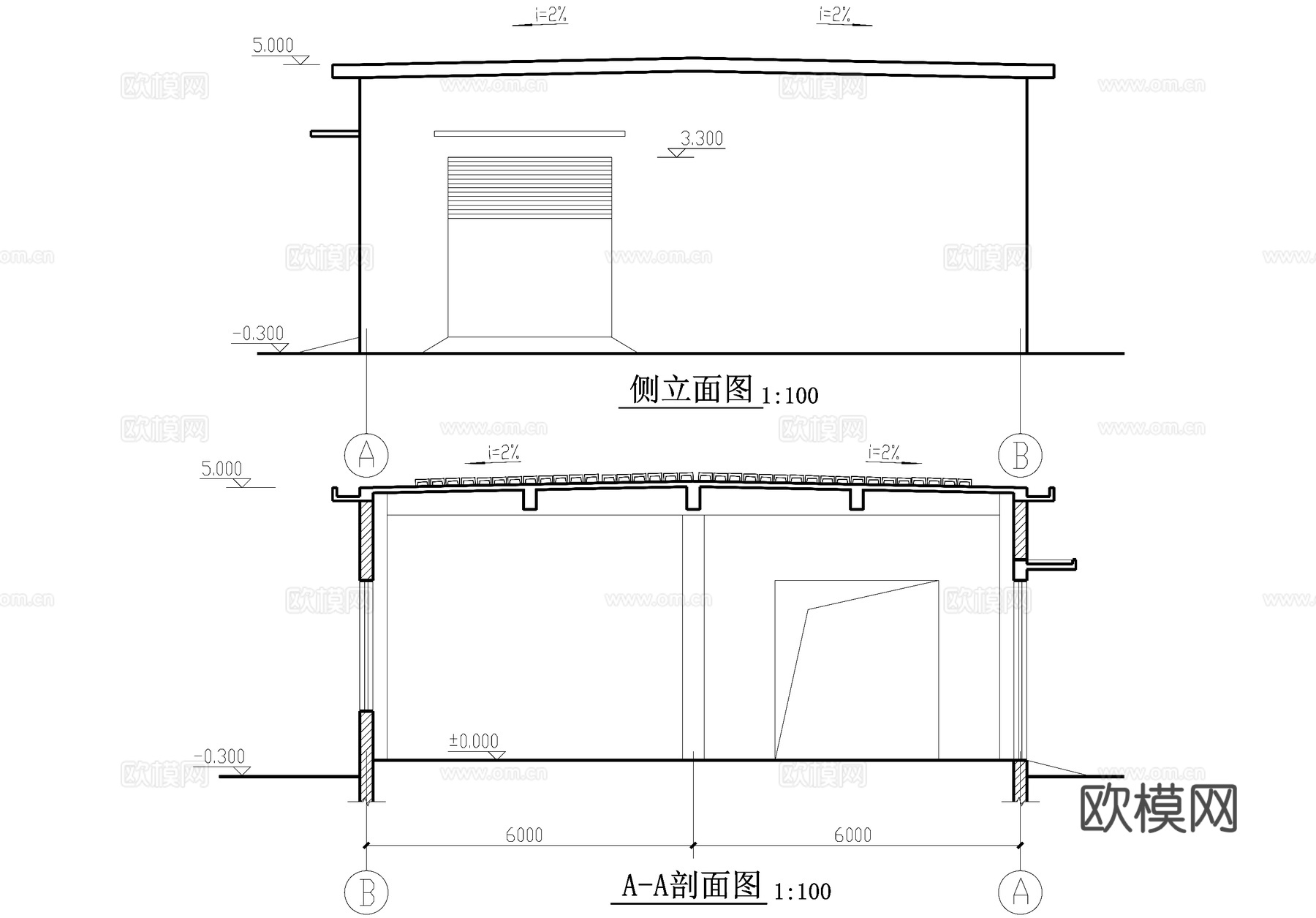 单层车间厂房仓库工业建筑CAD施工图cad施工图