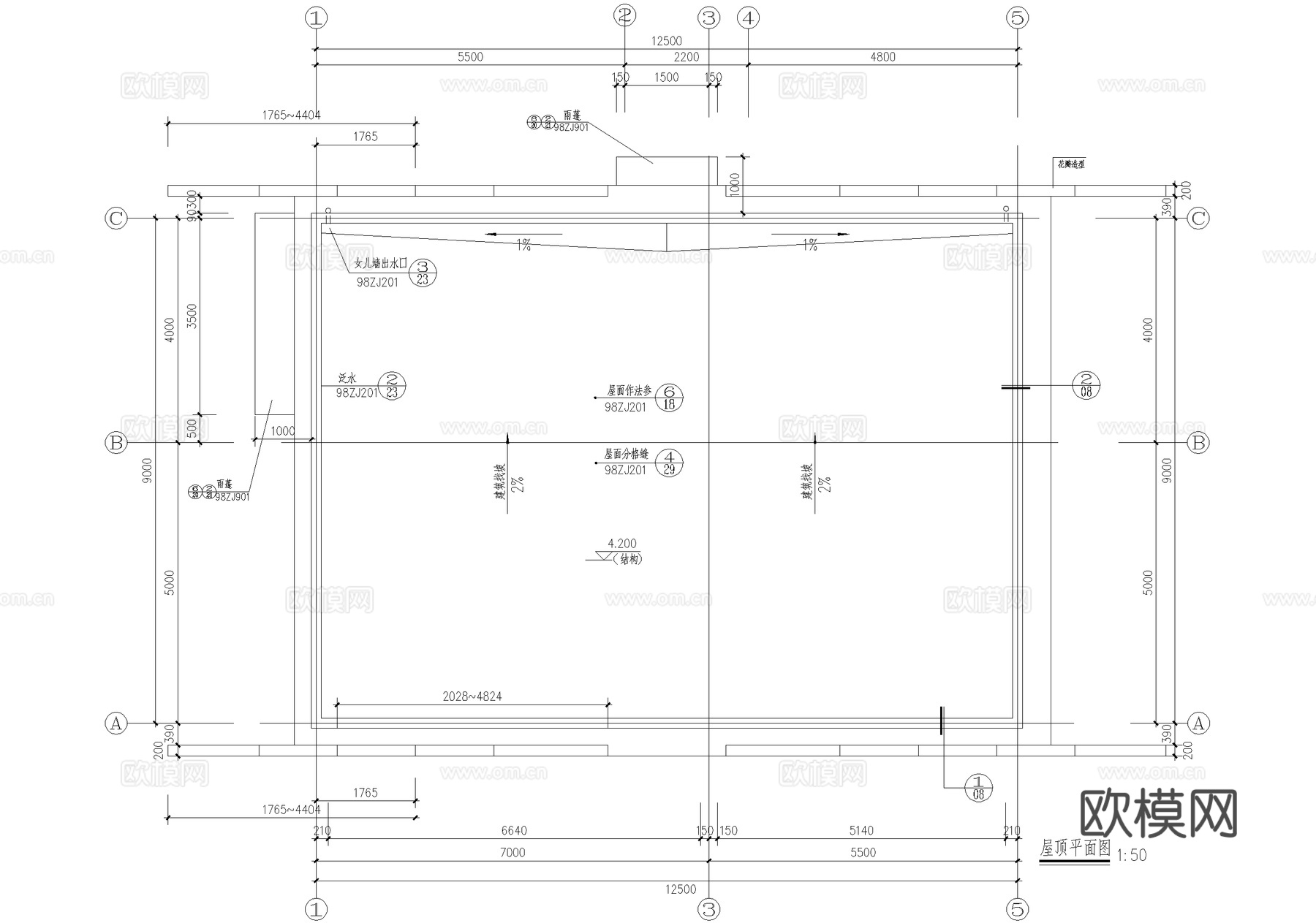 单层公共厕所建筑 卫生间洗手间 报刊管理室cad施工图