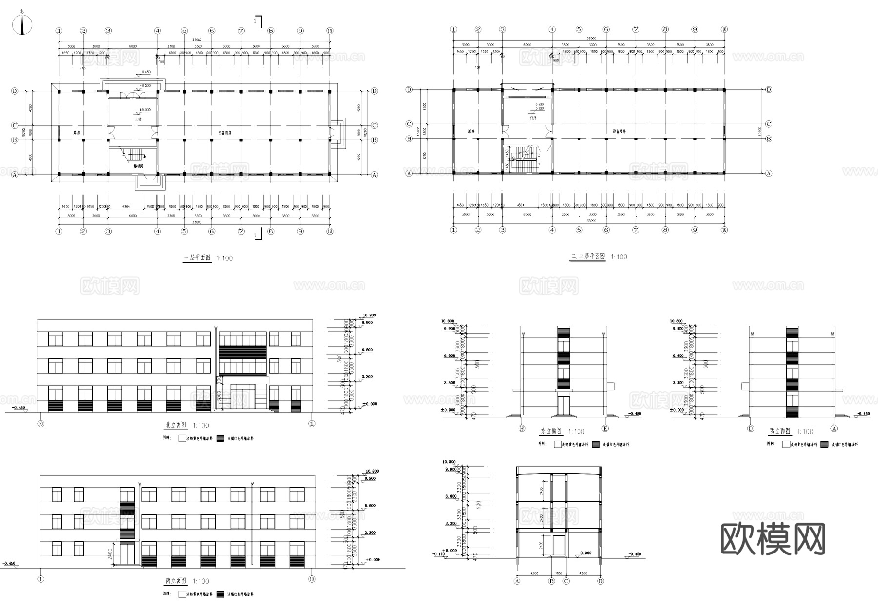 生产车间厂房工业建筑规划CAD施工图cad施工图cad施工图
