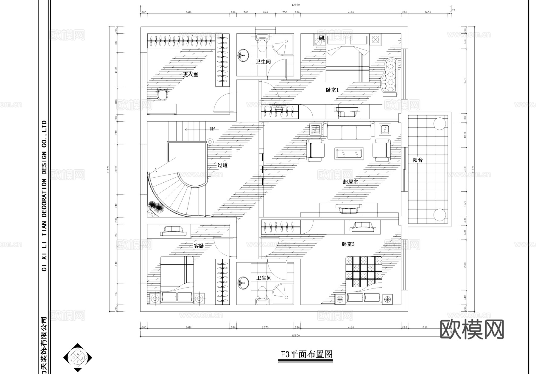 别墅室内装饰CAD施工图集cad施工图