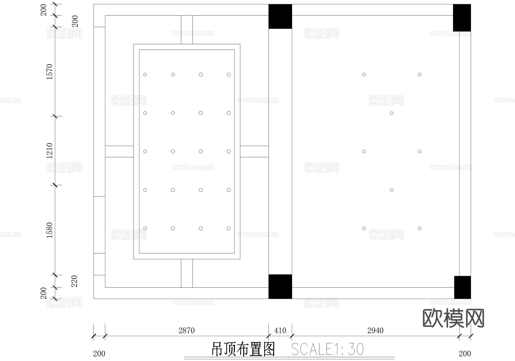 服装店 服饰店 专卖店 阁楼cad施工图