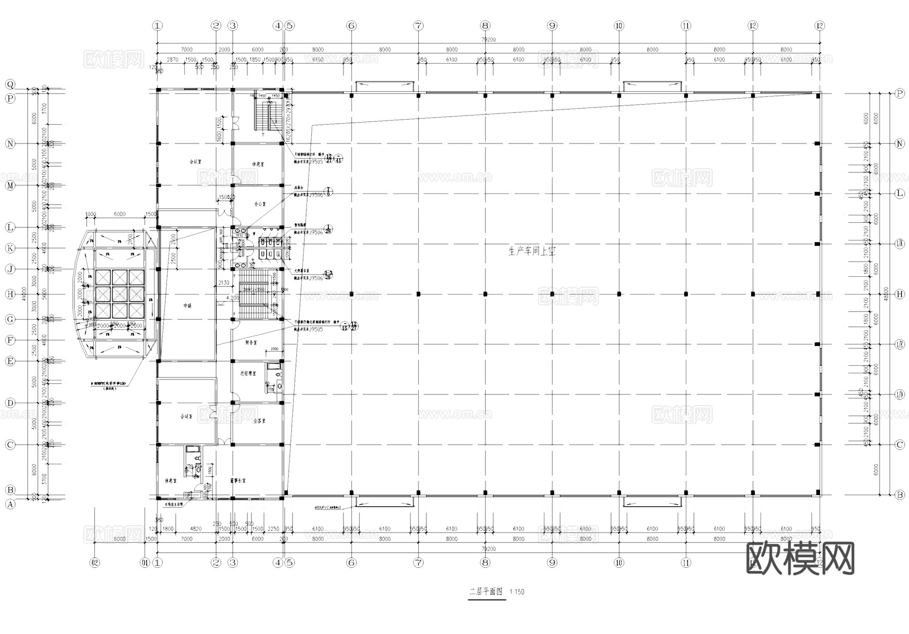生产车间厂房工业建筑规划CAD施工图cad施工图cad施工图