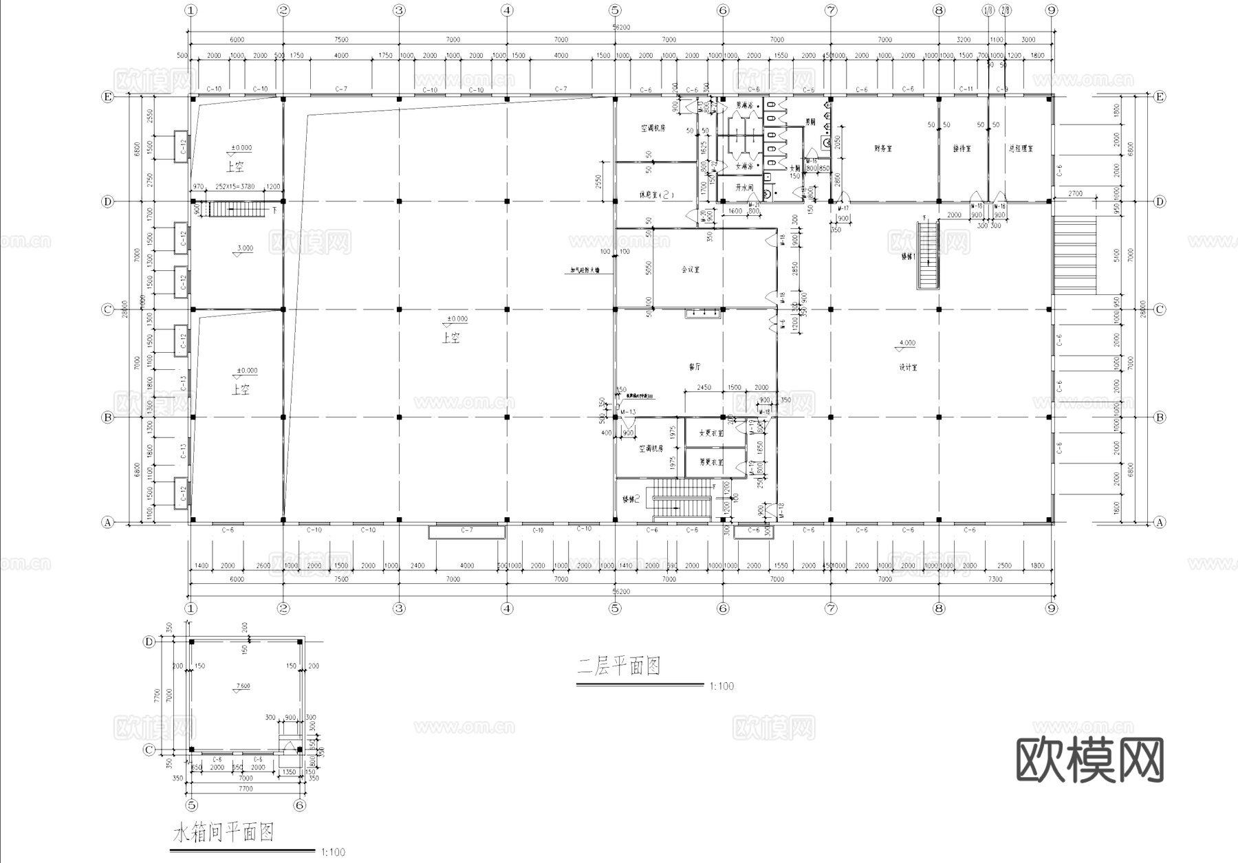 精密模具工厂厂房门卫工业建筑CAD施工图cad施工图
