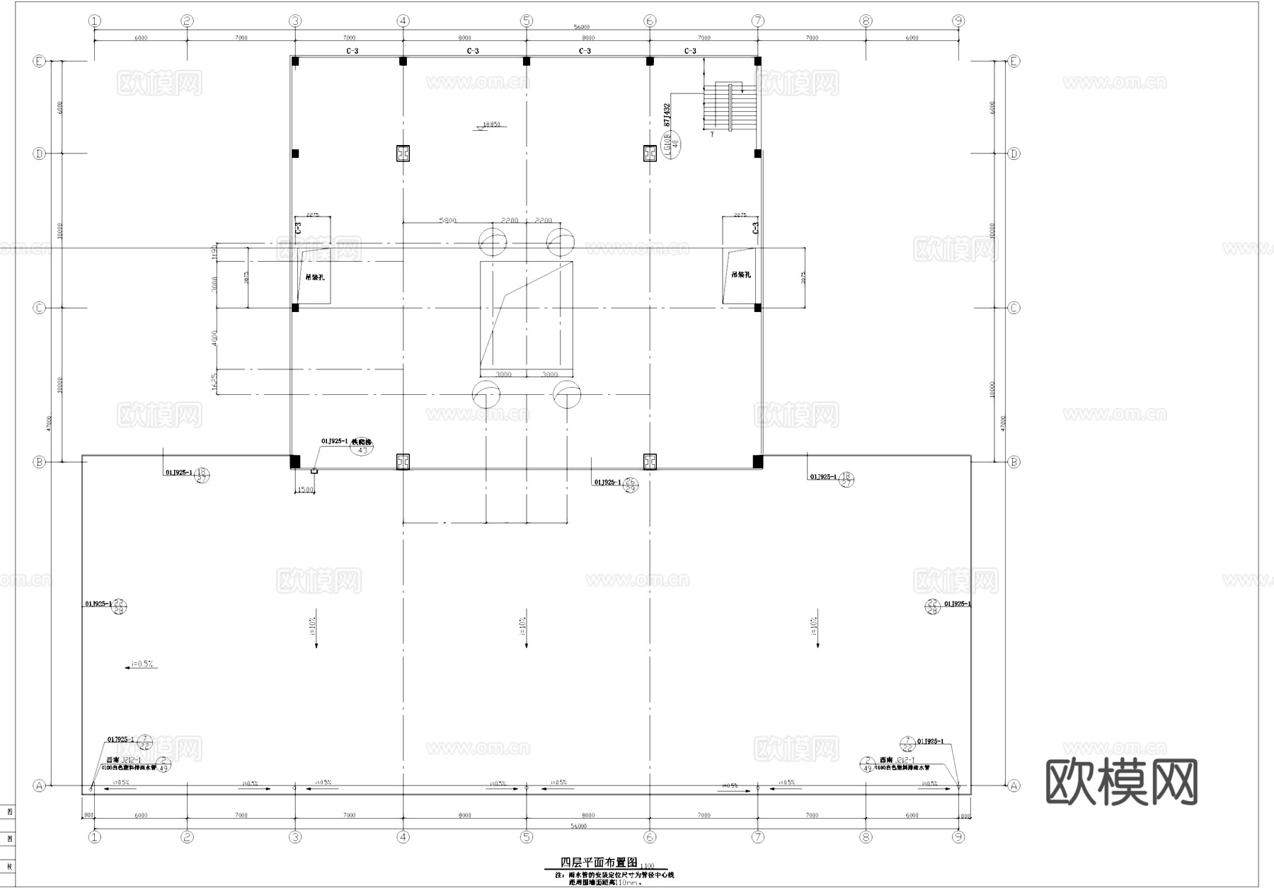 大型工厂厂房工业建筑CAD施工图cad施工图