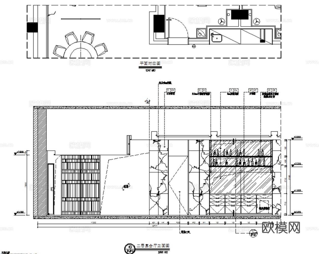 12套海鲜餐厅酒店CAD施工图效果图cad施工图