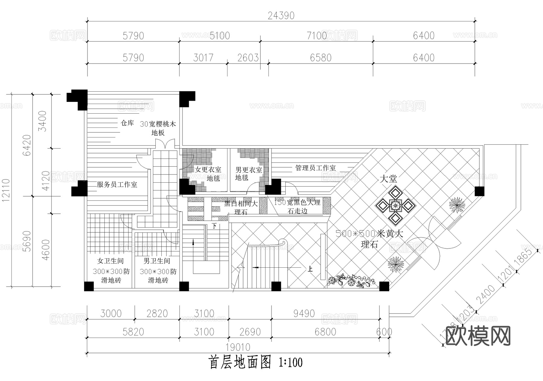 中式茶馆 茶室茶吧茶庄会所 茶楼cad施工图