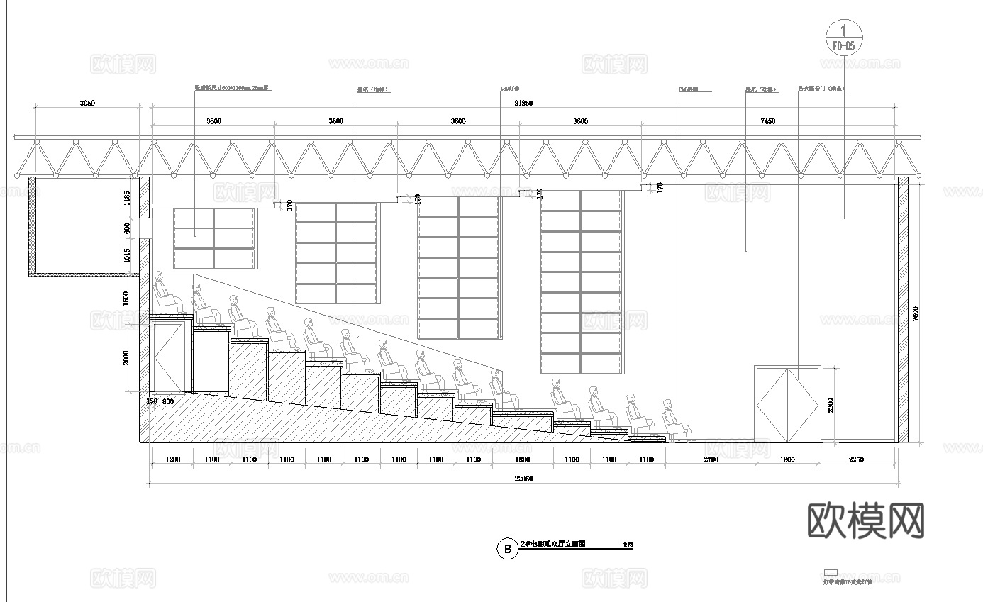 电影院 最新全套施工图设计cad施工图