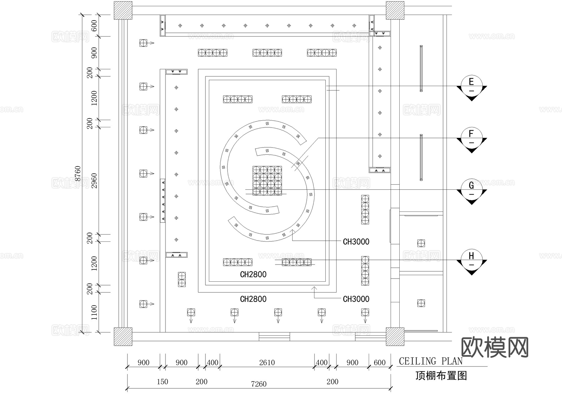 服装店 服饰店 专卖店cad施工图