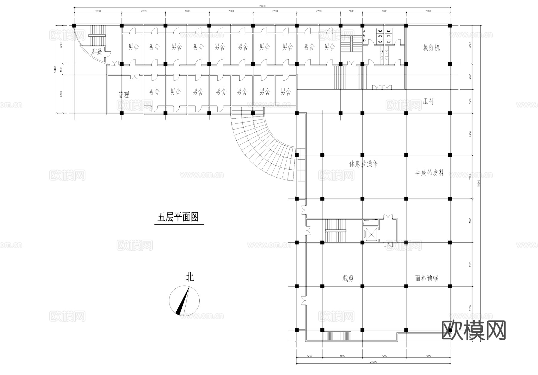 工业厂房车间大楼建筑CAD施工图集cad施工图
