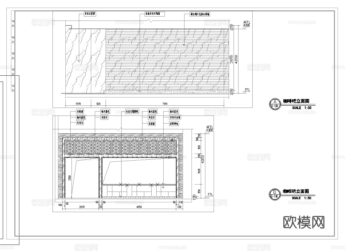 高档会所 最新全套施工图设计cad施工图