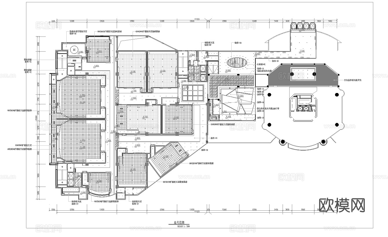 电影院 最新全套施工图设计cad施工图