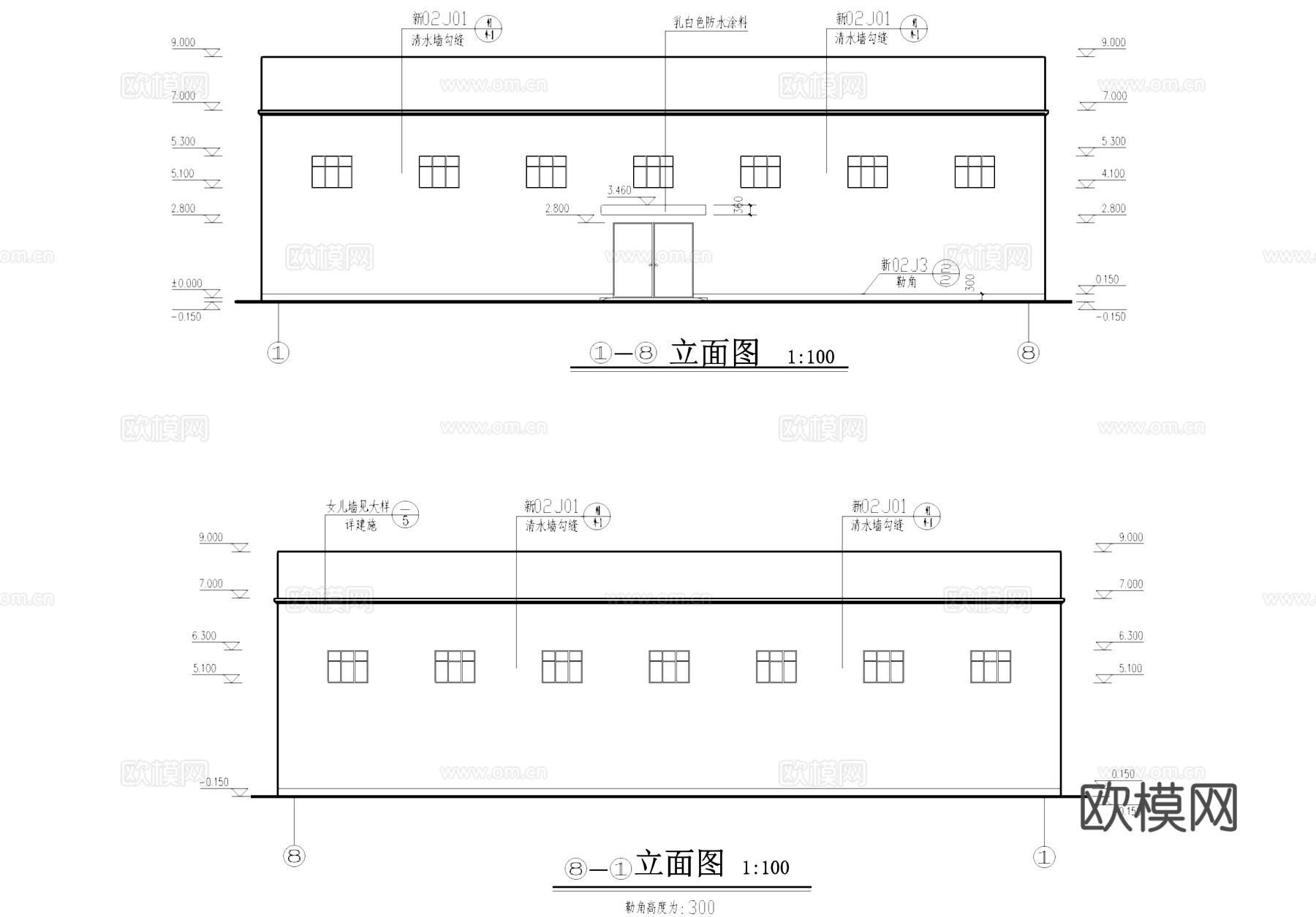 种子加工厂仓库工业建筑CAD施工图cad施工图