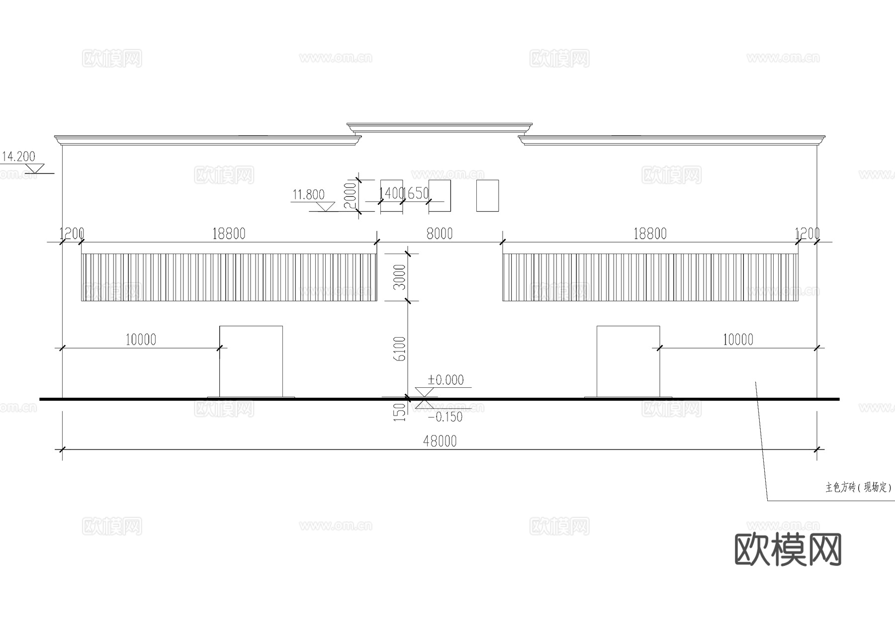 二层车间厂房工业建筑CAD施工图cad施工图