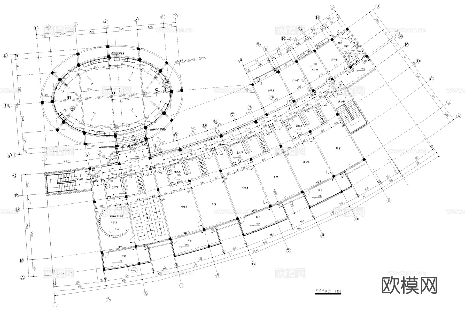 杭州和美地产住宅小区幼儿园建筑CAD施工图集cad施工图