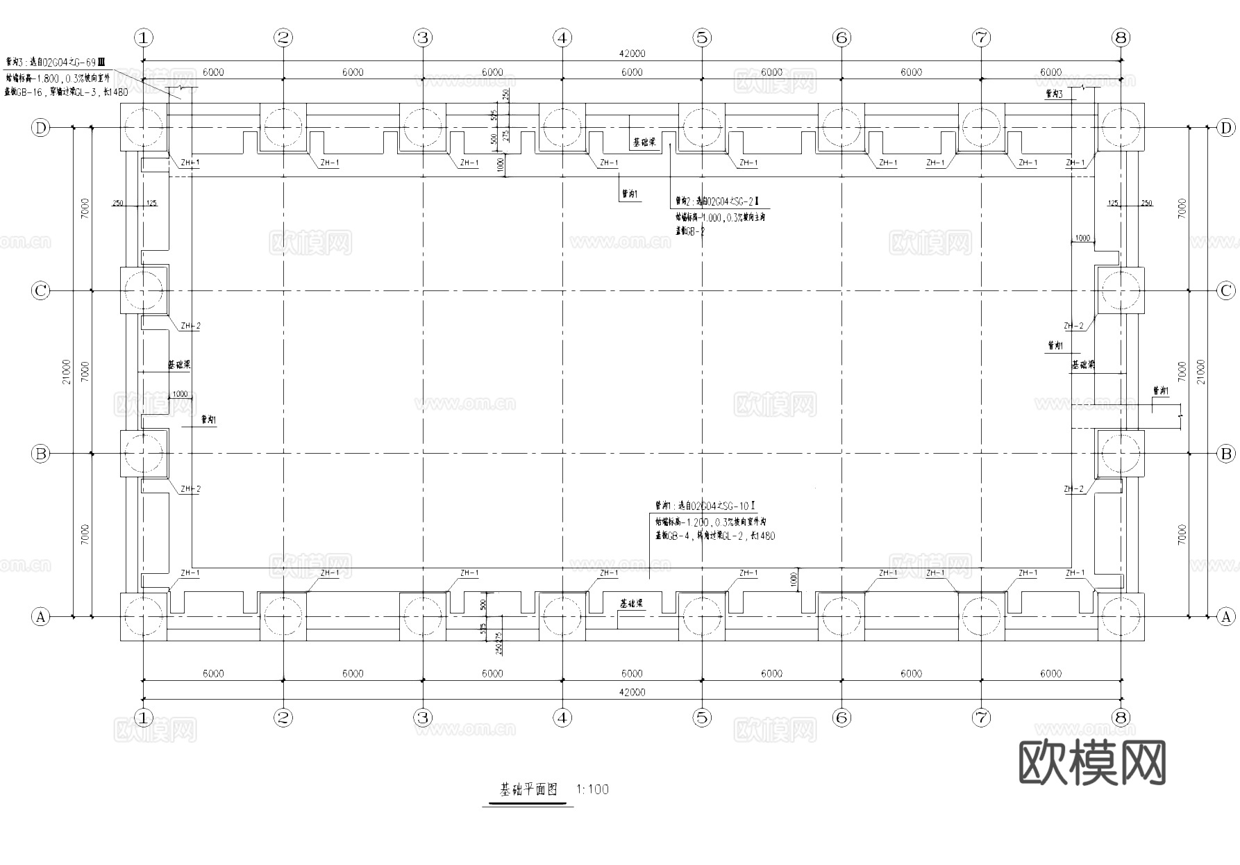 钢结构厂房工业建筑结构CAD施工图cad施工图